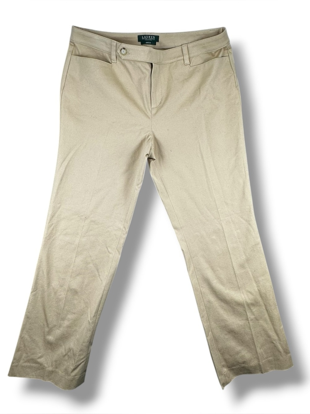 Lauren Ralph Lauren Adelle Slimming Pants Tan 14P Petite NWT
